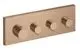 AXOR-HG-AXOR-ShowerSolutions-Thermostatmodul-360-120-Unterputz-eckig-fuer-3-Verbraucher-Brushed-Red-Gold-10751310 gallery number 1